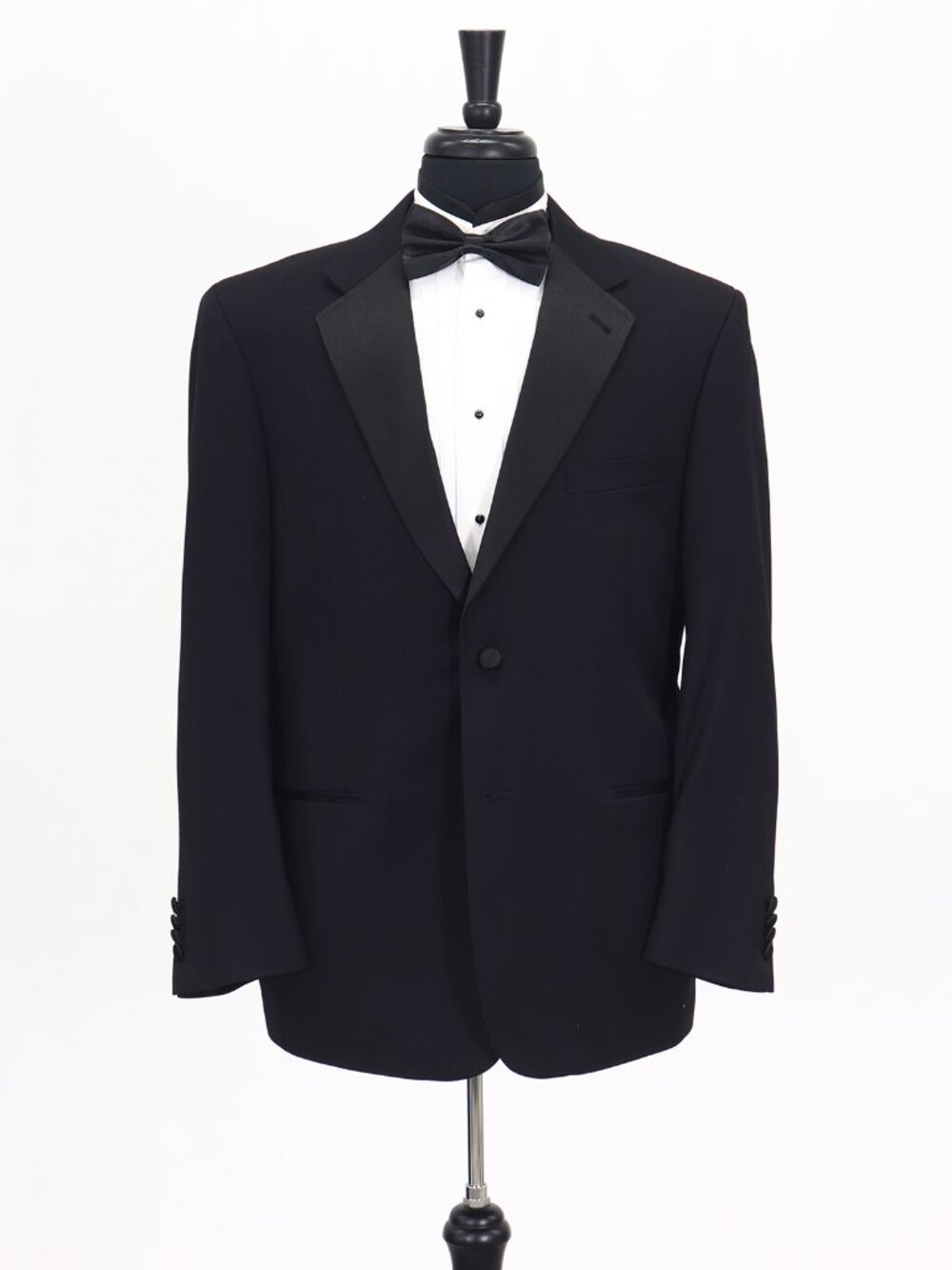 Joseph Abboud 42S Black Blazer Sport Coat Tuxedo Jacket 2-Button Solid Y930